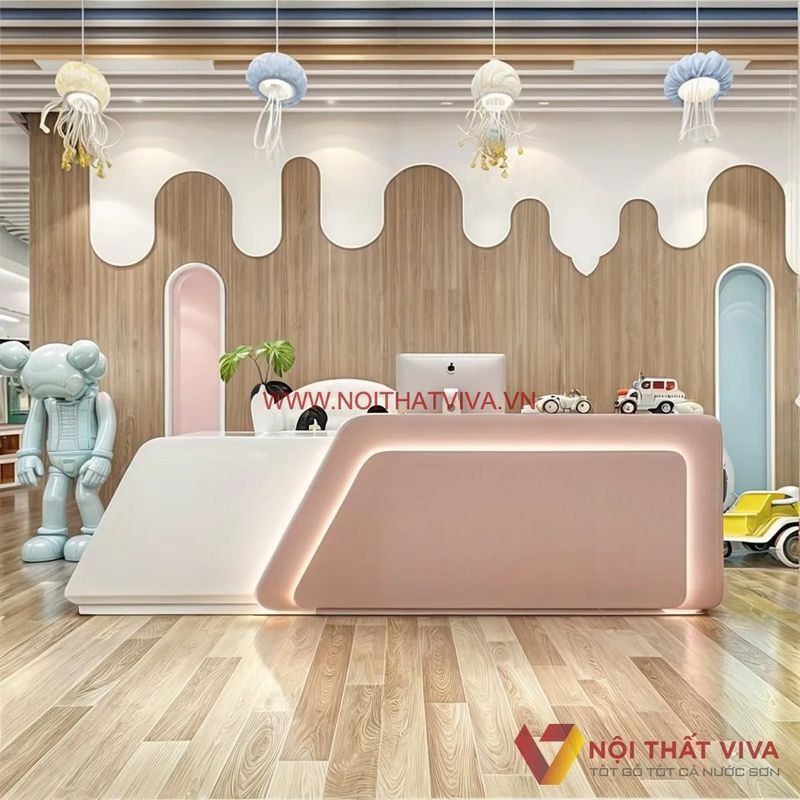 Quầy Lễ Tân Spa MFC 7 Quầy lễ tân spa hiện đại