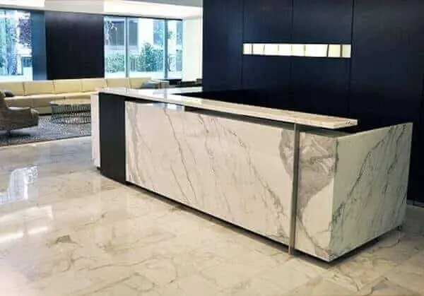 Quầy lễ tân đá marble cao cấp 7 quầy lễ tân hiện đại
