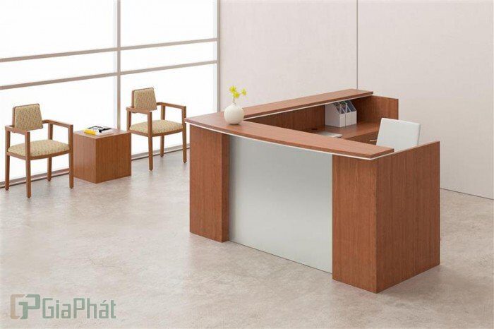 Quầy Lễ Tân Chữ L Bình Dương 7 Hình ảnh quầy lễ tân chữ L cổ điển