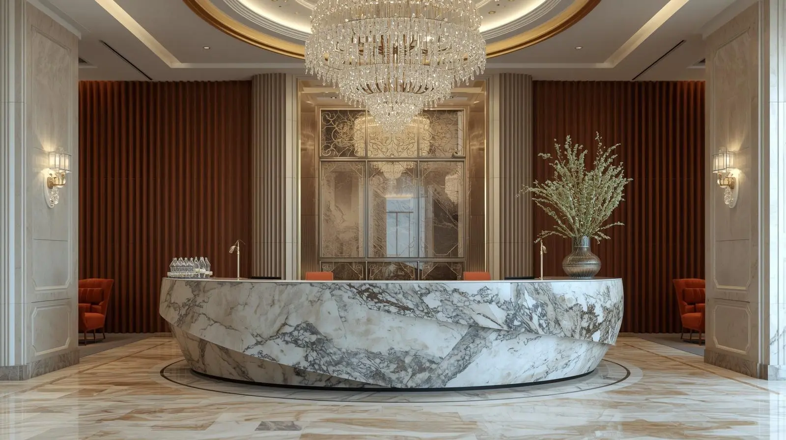 Đặt đóng quầy lễ tân theo kích thước 9 Dat dong quay le tan theo kich thuoc 4