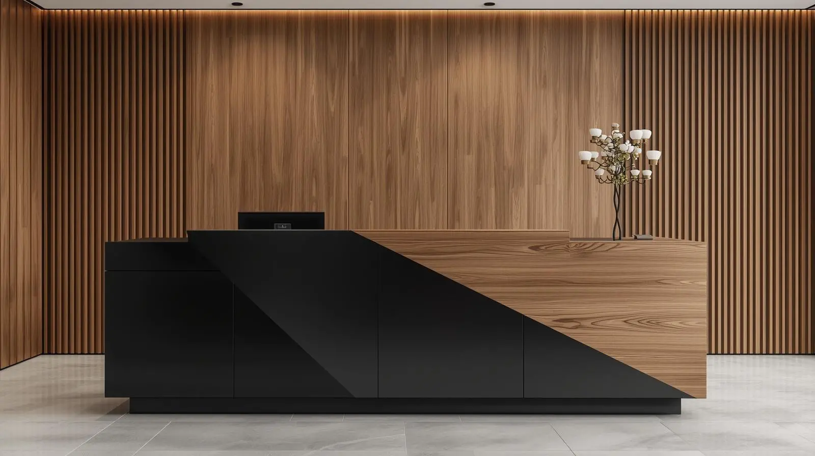 Giá quầy lễ tân 9 Gia quay le tan 4