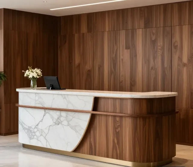 Làm quầy lễ tân theo yêu cầu 6 Lam quay le tan theo yeu cau 1 e1777357683285