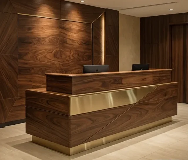 Làm quầy lễ tân theo yêu cầu 7 Lam quay le tan theo yeu cau 2 e1777357739696