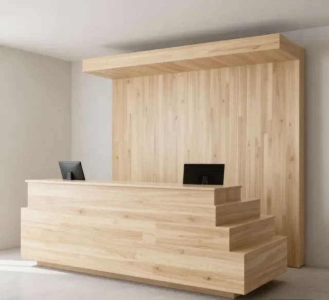 Làm quầy lễ tân theo yêu cầu 10 Lam quay le tan theo yeu cau 5 e1777357969205