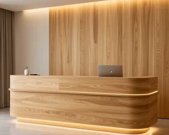 Mẫu quầy lễ tân 2026 7 Mau quay le tan 2026 2 e1777341891543