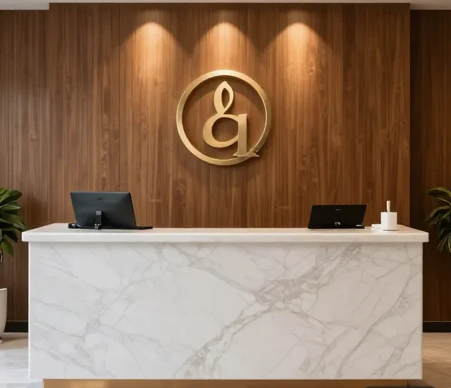 Mẫu quầy lễ tân 2026 9 Mau quay le tan 2026 4 e1777342125310