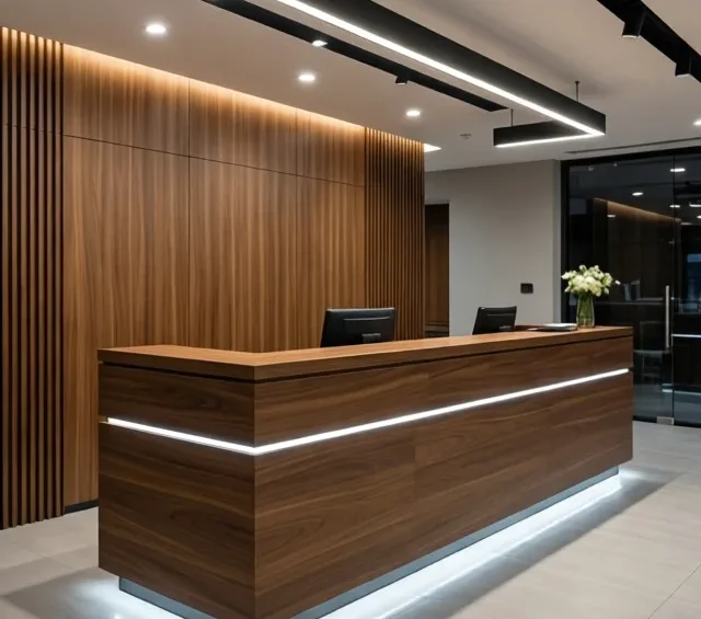 Mẫu quầy lễ tân 2026 10 Mau quay le tan 2026 5 e1777342253830