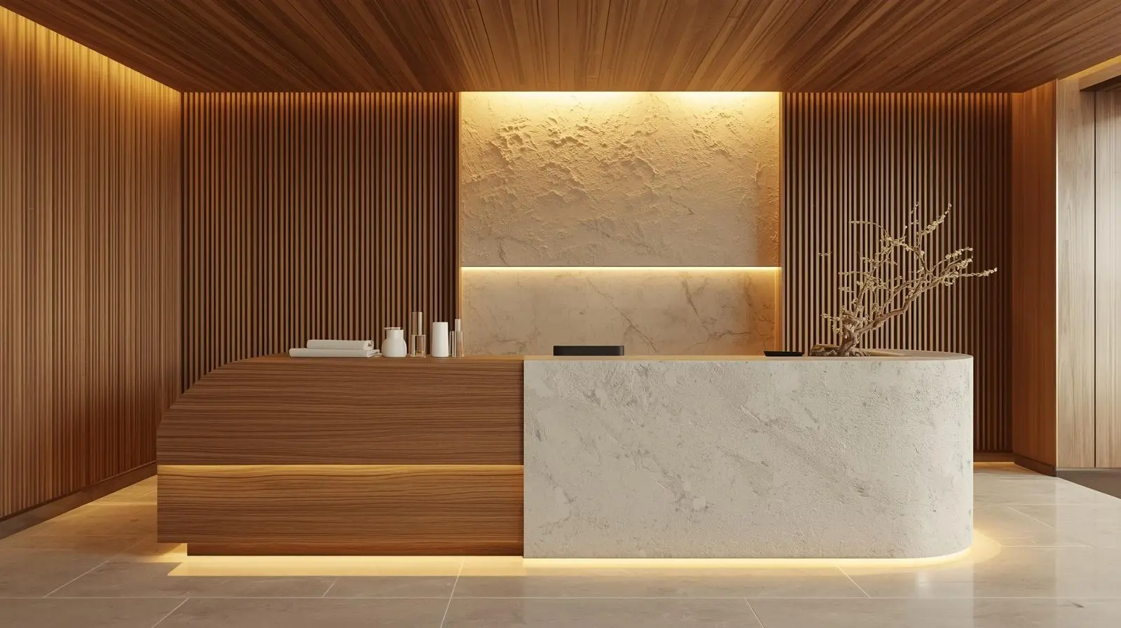 Nội thất quầy lễ tân trọn gói 7 Noi that quay le tan tron goi 2