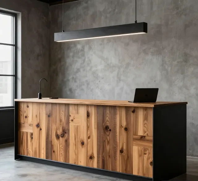 Quầy lễ tân cao cấp xu hướng mới 9 Quay le tan cao cap xu huong moi 4 e1777339358257