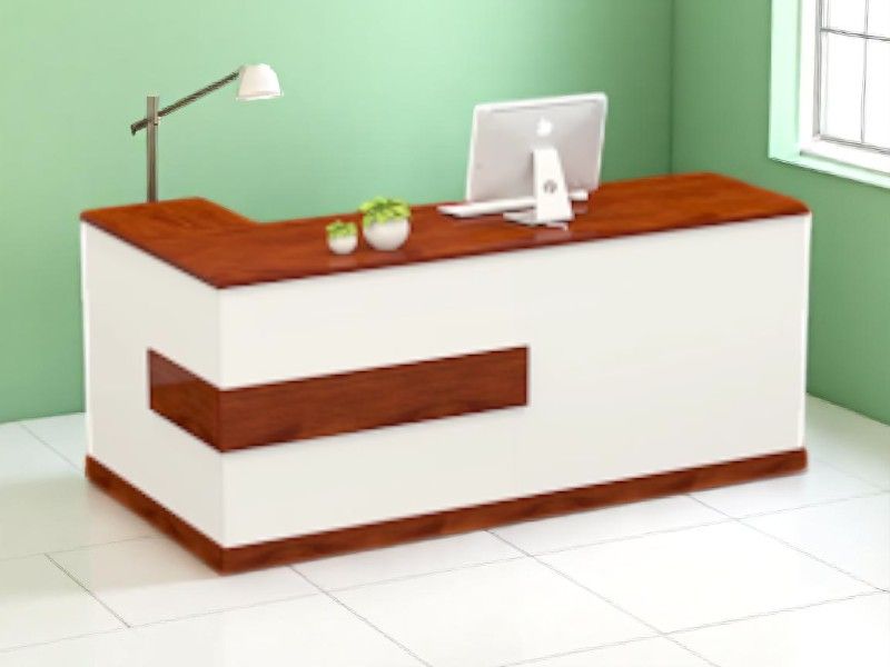 Mẫu quầy lễ tân chữ L sang trọng