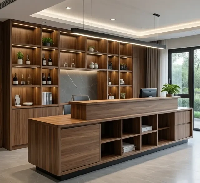 Quầy lễ tân chuẩn doanh nghiệp 6 Quay le tan chuan doanh nghiep 1 e1777344271196