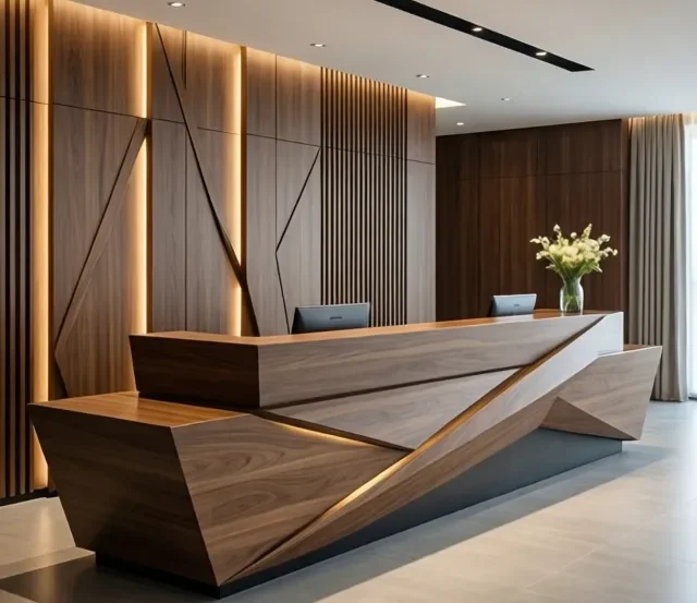 Quầy lễ tân chuẩn doanh nghiệp 10 Quay le tan chuan doanh nghiep 5 e1777344751745