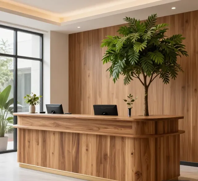 Quầy lễ tân chuyên nghiệp 7 Quay le tan chuyen nghiep 2 e1777346008750