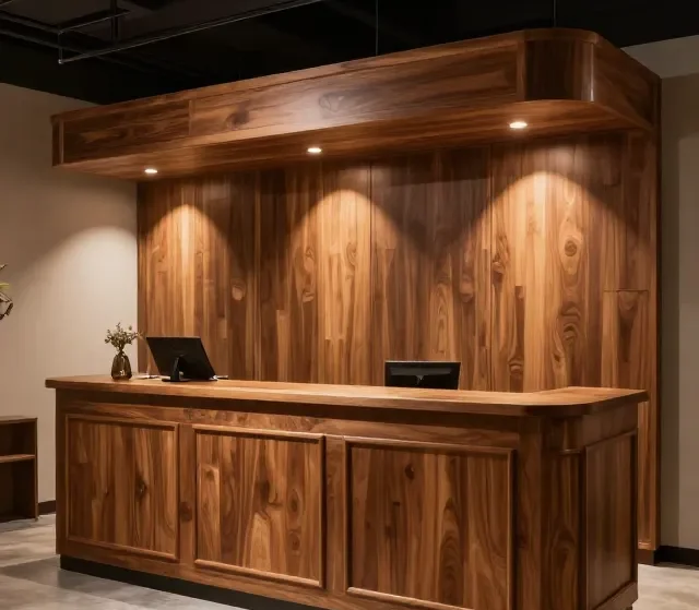 Quầy lễ tân chuyên nghiệp 8 Quay le tan chuyen nghiep 3 e1777346139165