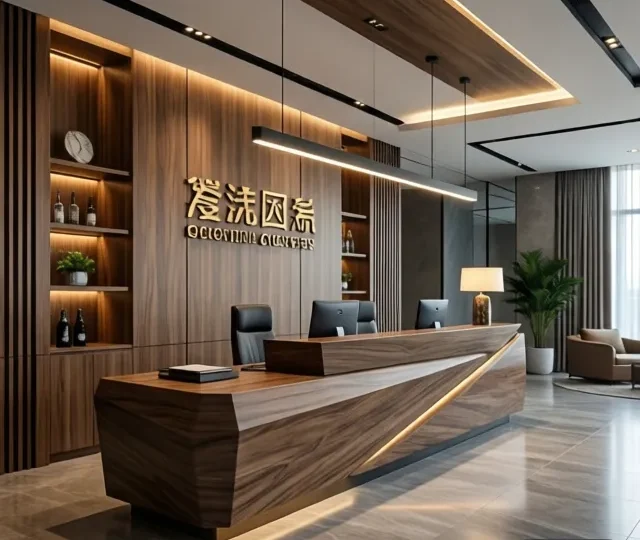 Quầy lễ tân chuyên nghiệp 9 Quay le tan chuyen nghiep 4 e1777346273815