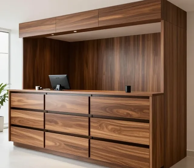 Quầy lễ tân có ngăn kéo 10 Quay le tan co ngan keo 5 e1777356355542