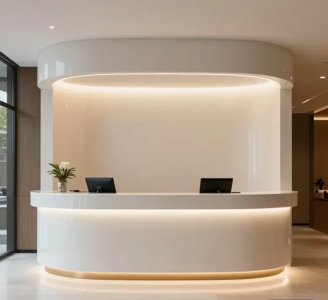 Quầy lễ tân đẹp cho khách sạn mini 10 Quay le tan dep cho khach san mini 5 e1777270223767