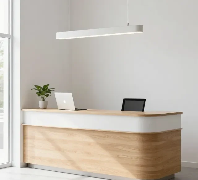 Quầy lễ tân đẹp cho văn phòng nhỏ 7 Quay le tan dep cho van phong nho 2 e1777270964338