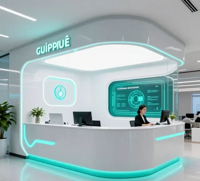 Quầy lễ tân độc đáo 7 Quay le tan doc dao 2 e1777279390133