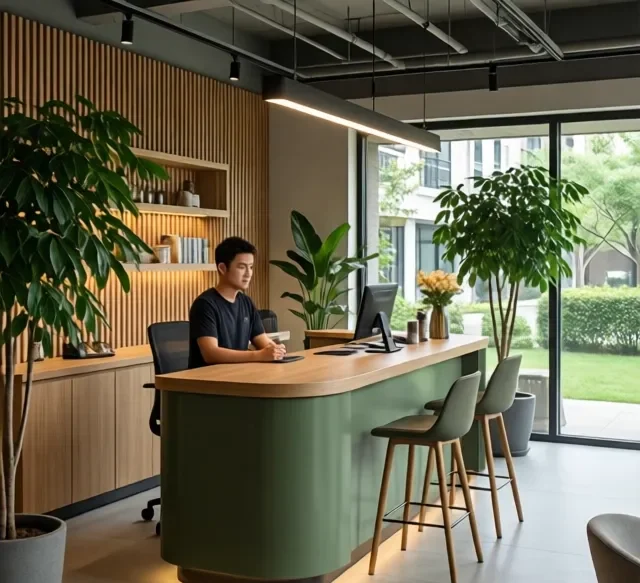 Quầy lễ tân giá rẻ tại tphcm 8 Quay le tan gia re tai tphcm 3 e1777279055903