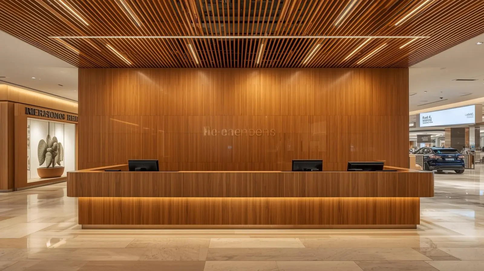 Quầy lễ tân gỗ công nghiệp 9 Quay le tan go cong nghiep 4