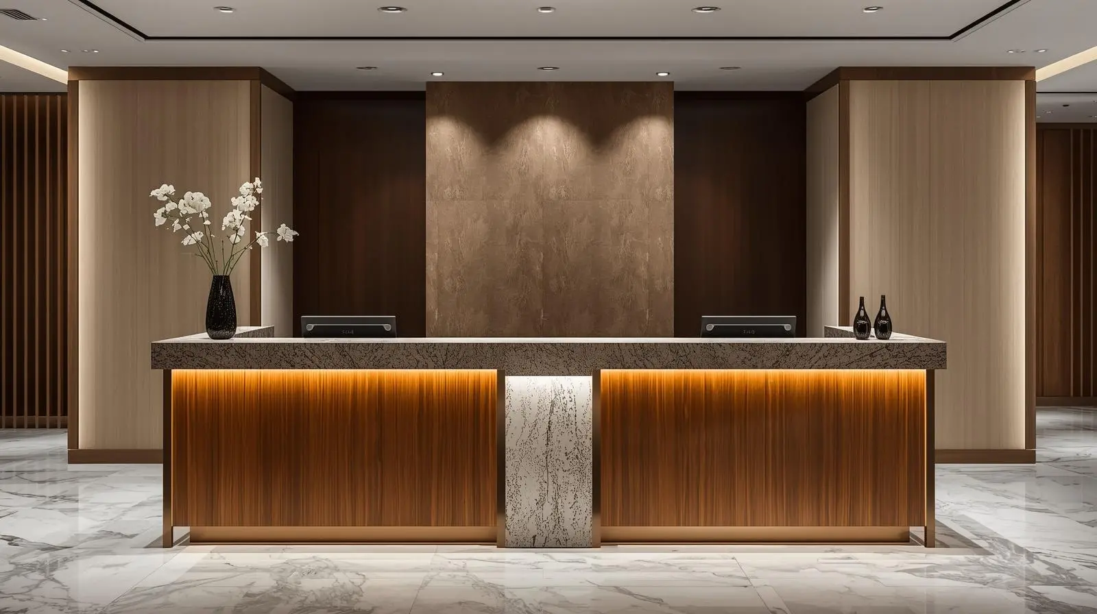 Quầy lễ tân gỗ công nghiệp 10 Quay le tan go cong nghiep 5