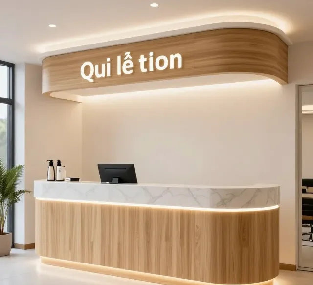 Quầy lễ tân luxury 8 Quay le tan luxury 3 e1777338819115