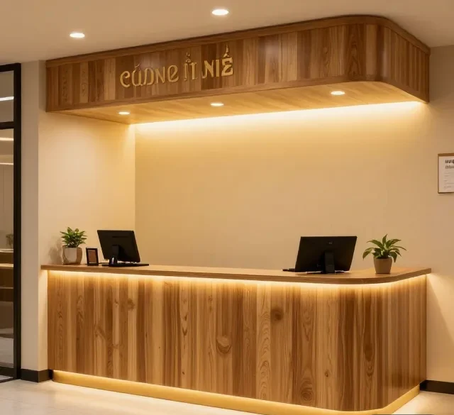 Quầy lễ tân luxury 10 Quay le tan luxury 5 e1777338898922
