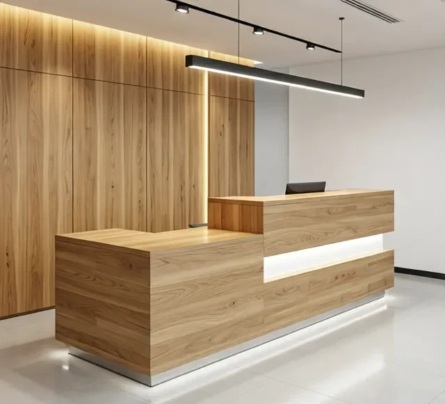 Quầy lễ tân nhỏ cho không gian hẹp 9 Quay le tan nho cho khong gian hep 4 e1777357019930