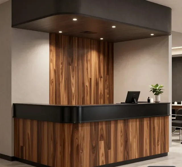 Quầy lễ tân salon tóc đẹp 7 Quay le tan salon toc dep 2 e1777265259971