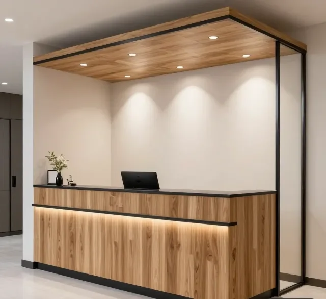 Quầy lễ tân salon tóc đẹp 8 Quay le tan salon toc dep 3 e1777265292500