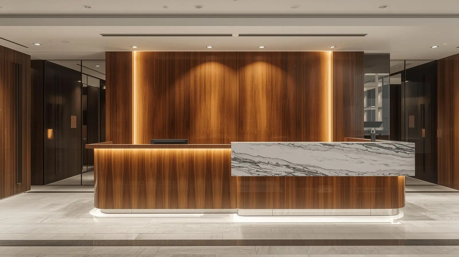 Quầy lễ tân sang trọng 6 Quay le tan sang trong 1