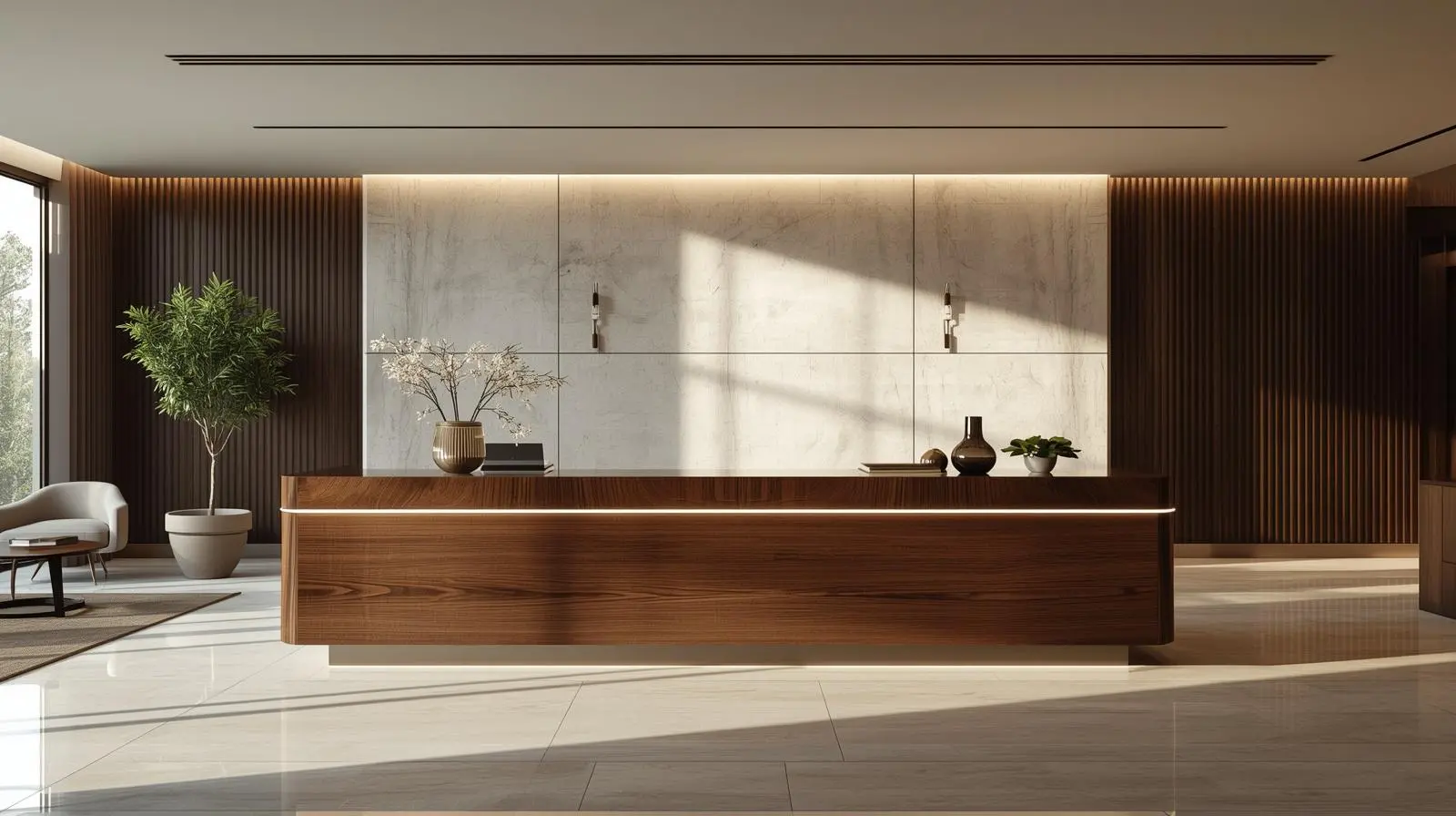 Quầy lễ tân sang trọng 10 Quay le tan sang trong 5