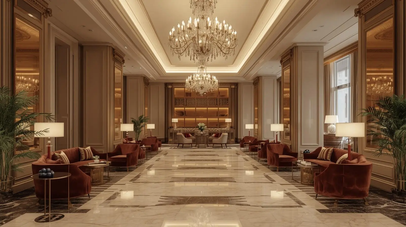 Quầy lễ tân tân cổ điển 6 Quay le tan tan co dien 1