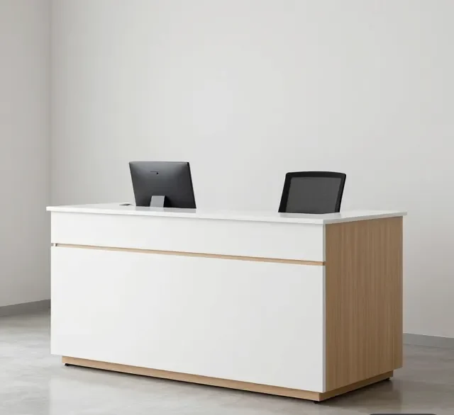 Quầy lễ tân tích hợp tủ 7 Quay le tan tich hop tu 2 e1777282509135