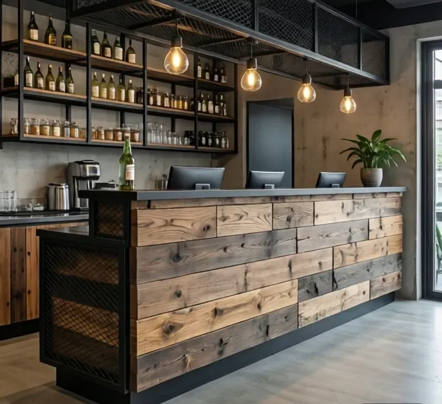 Quầy lễ tân tối giản đẹp 6 Quay le tan toi gian dep 2 e1777339748391