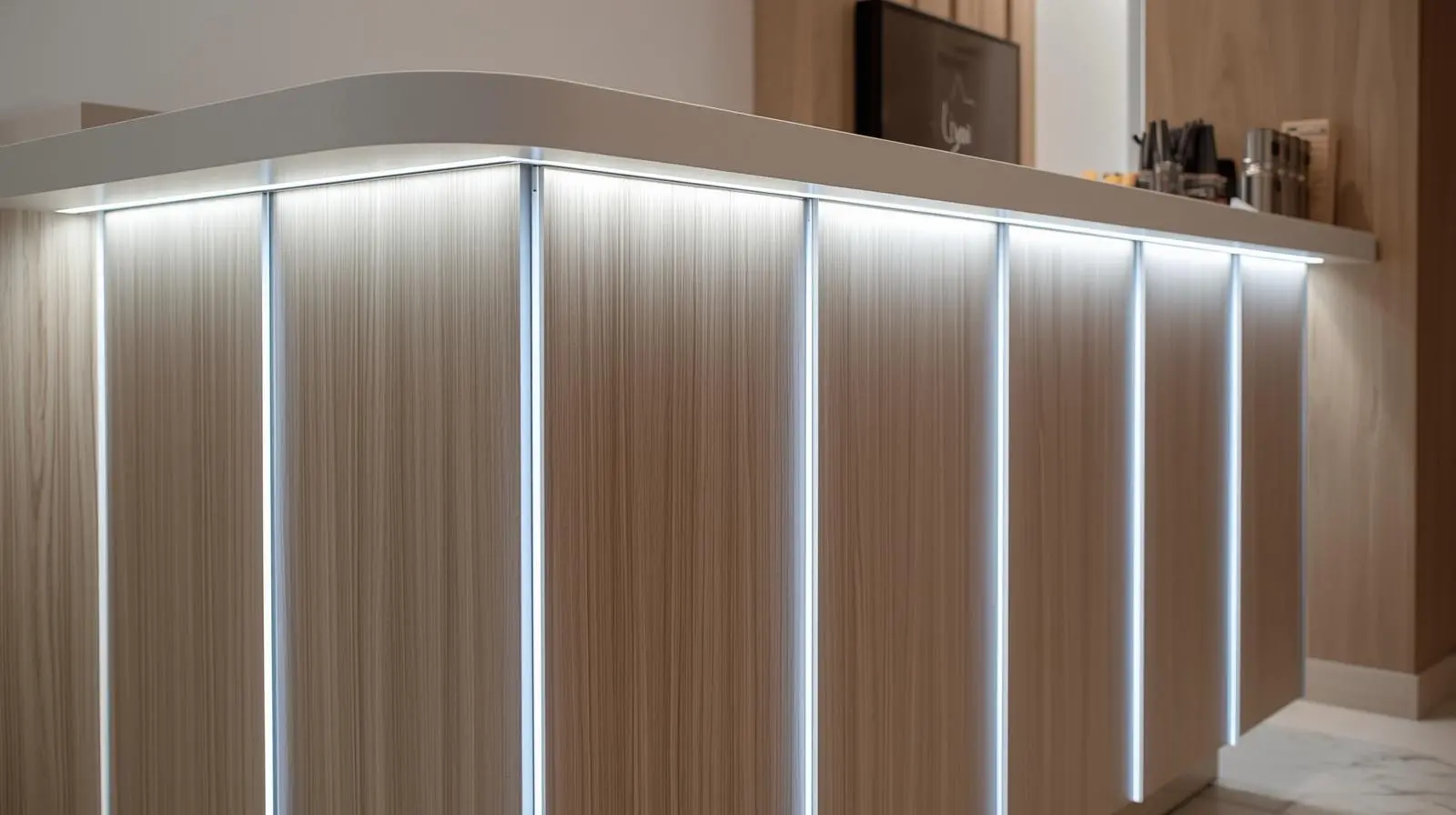 Thi công nội thất quầy lễ tân 9 Thi cong noi that quay le tan 4