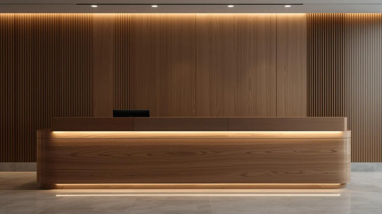 Thi công quầy lễ tân giá rẻ 8 Thi cong quay le tan gia re 3