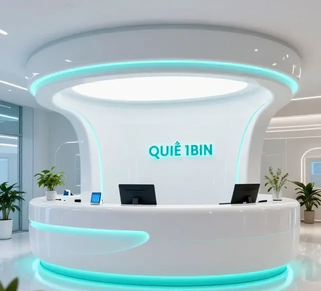 Thi công quầy lễ tân trọn gói giá tốt 7 Thi cong quay le tan tron goi gia tot 2 e1777277905130