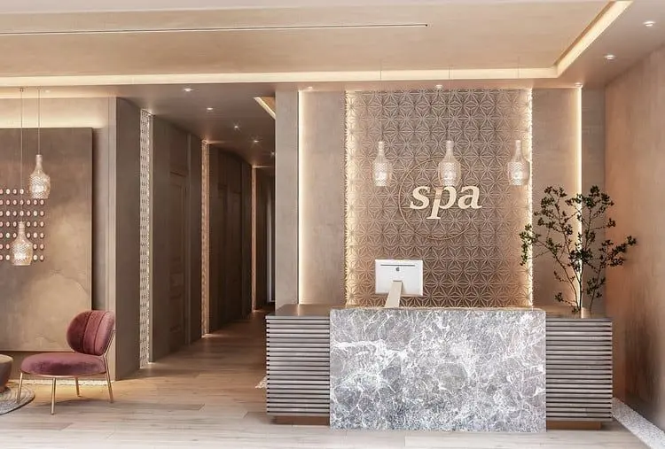 Quầy lễ tân đẹp cho spa 7 thiết kế nội thất spa sang trọng