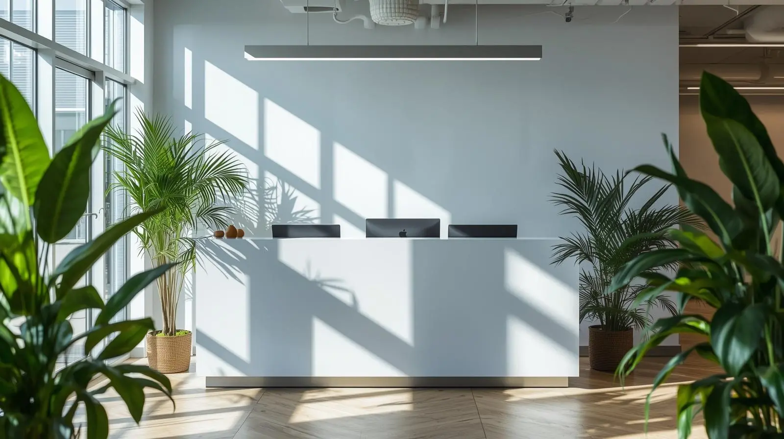 Thiết kế quầy lễ tân đẹp 2025 9 Thiet ke quay le tan dep 2025 4