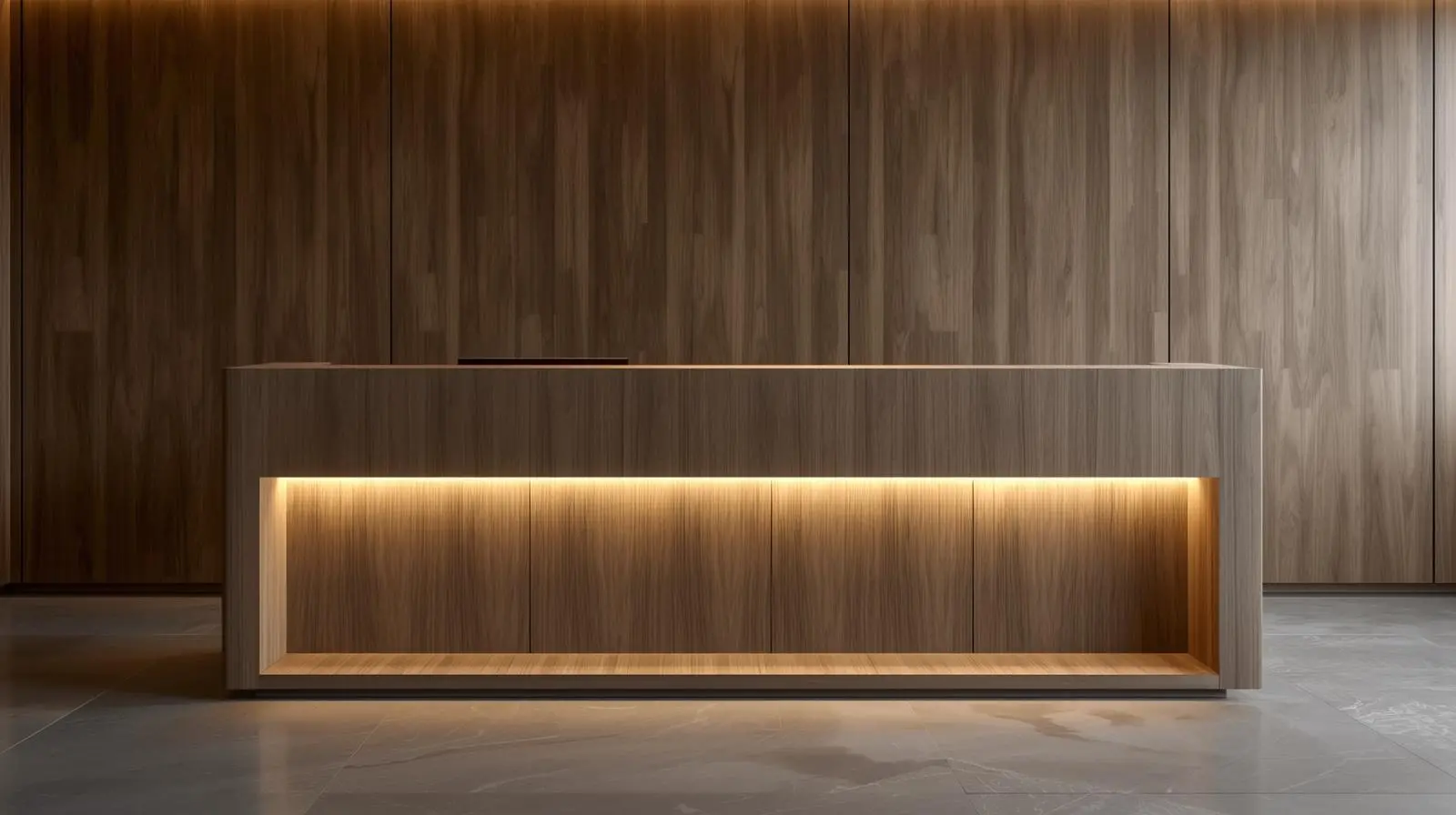 Thiết kế thi công quầy lễ tân trọn gói 8 Thiet ke thi cong quay le tan tron goi 3