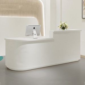 Quầy Lễ Tân Chữ L Thi Công Nhanh 8 Quầy lễ tân cong hình chữ L
