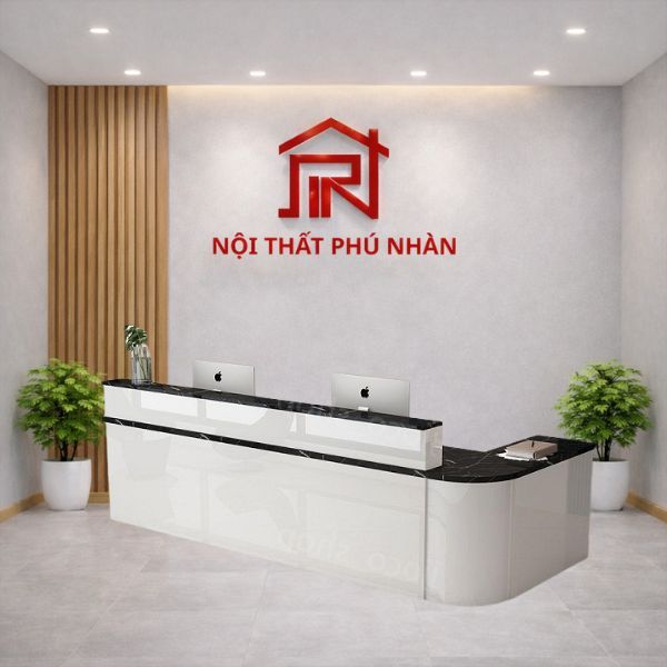 Quầy Lễ Tân Bo Cong 7 Quầy lễ tân Bo Cong sang trọng