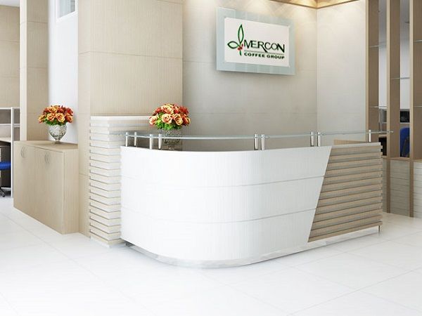 Mẫu quầy lễ tân chữ L đẹp, giá rẻ
