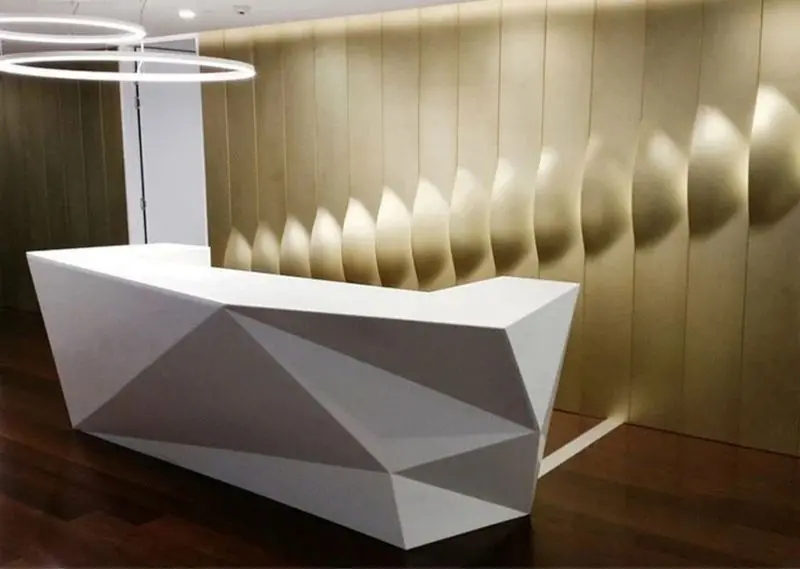Quầy lễ tân đá cho showroom 8 nội thất văn phòng hiện đại
