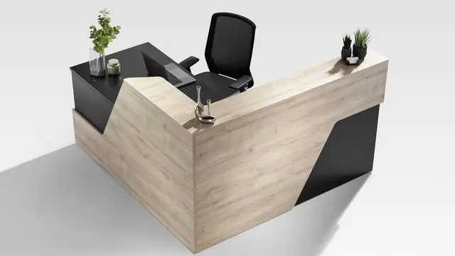 Quầy lễ tân đá đẹp 2026 8 thiết kế quầy lễ tân hiện đại