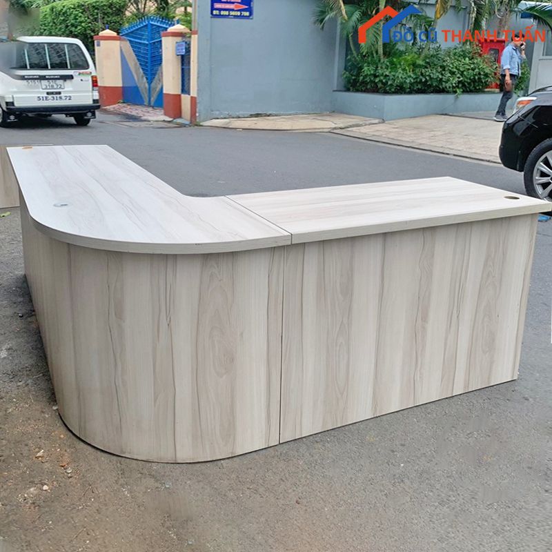 Quầy lễ tân chữ L đẹp, giá rẻ
