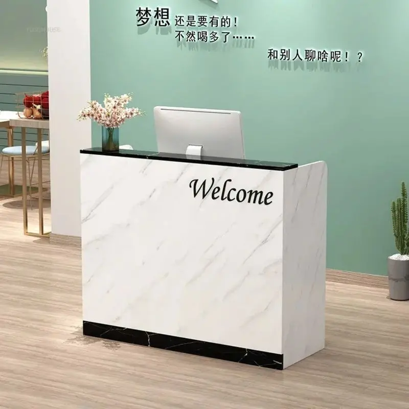 Quầy lễ tân đẹp mini 10 Quầy lễ tân nhỏ phù hợp không gian mở