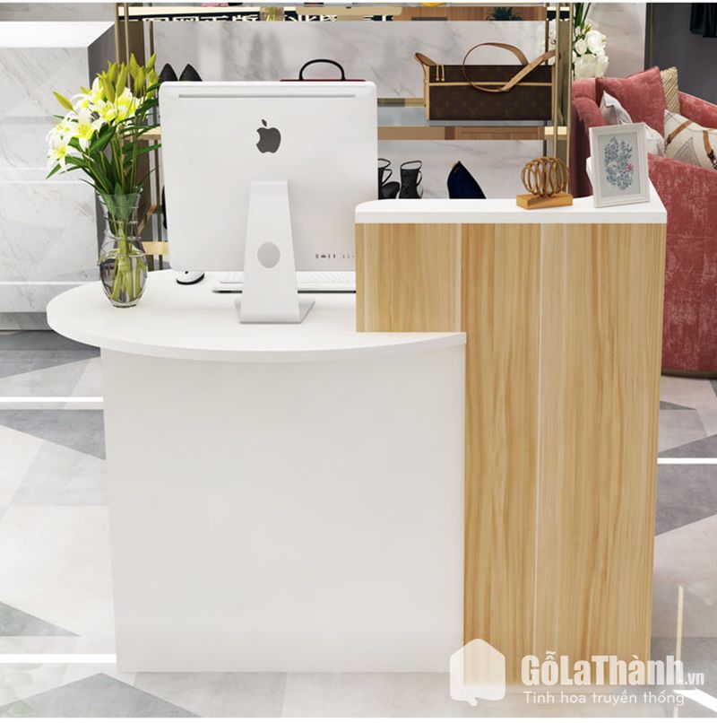 Quầy lễ tân bằng gỗ MDF